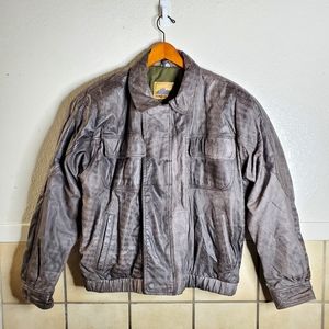 New Zealand Outback Cooper collection flannel lined leather coat Size 42